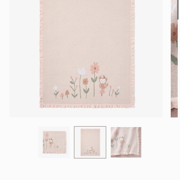 NWT “Elegant Baby” Knit Blanket with Floral Design - Picture 5 of 5